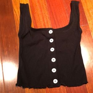 Comune NWT  button front sleeveless crop top